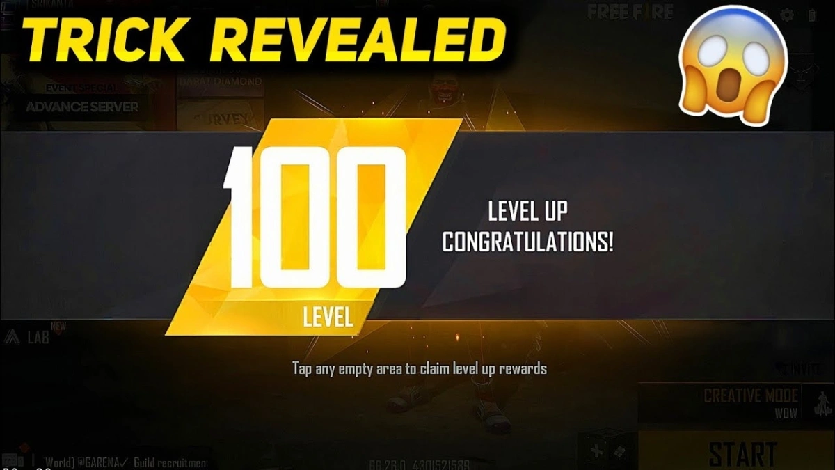 Free Fire Level Up Trick